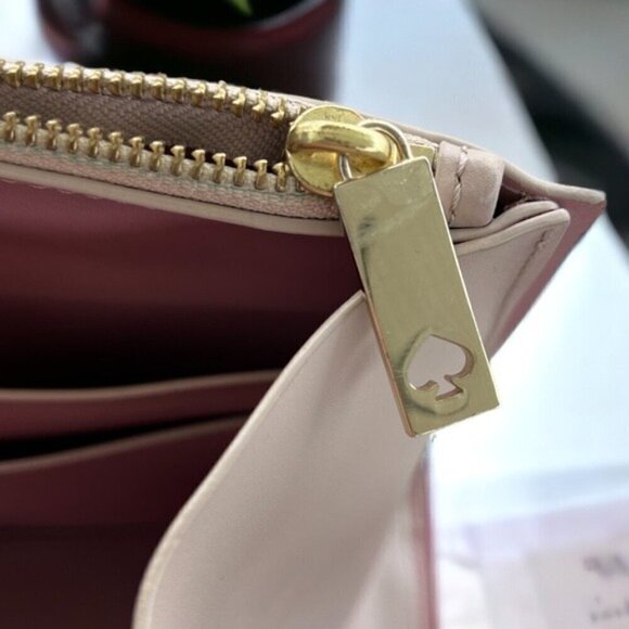 Kate Spade Arbour Hill Caley Almond & Pink Leather Handbag Tote Shoulder Bag - Picture 11 of 15